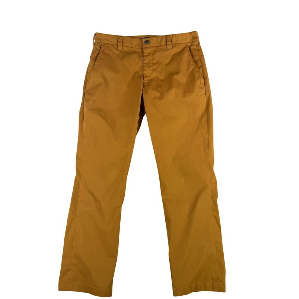 Bluffworks Chino Pants Mens 32x28 Gold Tailored Fit Travel Performance 9701